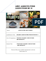 Organic Agriculture Production NC Ii: Sector: Agriculture and Fishery