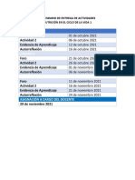 Calendario de Entrega de Actividades