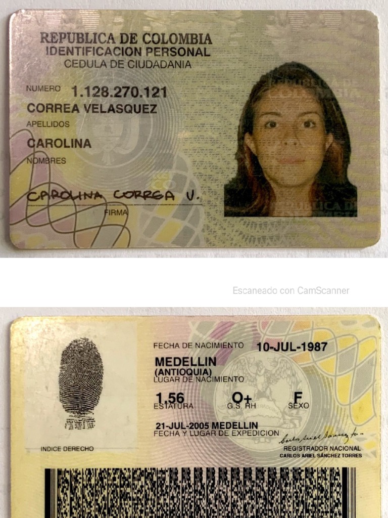 Cédula Carolina Correa | PDF