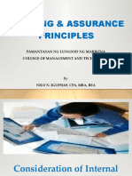 Auditing & Assurance Principles: Pamantasan NG Lungsod NG Marikina College of Management and Technology