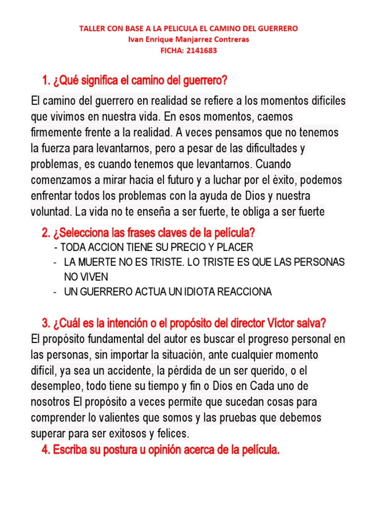 Qué Significa El Camino Del Guerrero | PDF