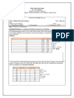 Activity Sheet Measures of Variability FUDALAN DEA VIKTORIA