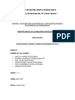 Reporte de Práctica - Extracción de Cafeína A Partir de Una Bebida de Cola