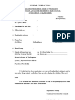 Proximity Card Form For Advocate/ Bar Council Member