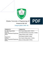 Khulna University of Engineering & Technology: Sessional On ME 3220