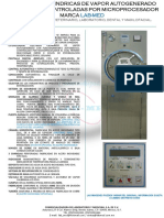 Autoclaves de Vapor Autogenerado Cilindricas de Una Camara 8 Programas Con Gabinete