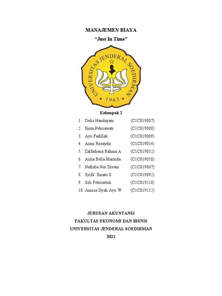 Sistem Just In Time dalam Manajemen Biaya | PDF | Bisnis | Teknologi ...