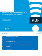 Sustainability For USP Projects: Universal Service Symposium 2014