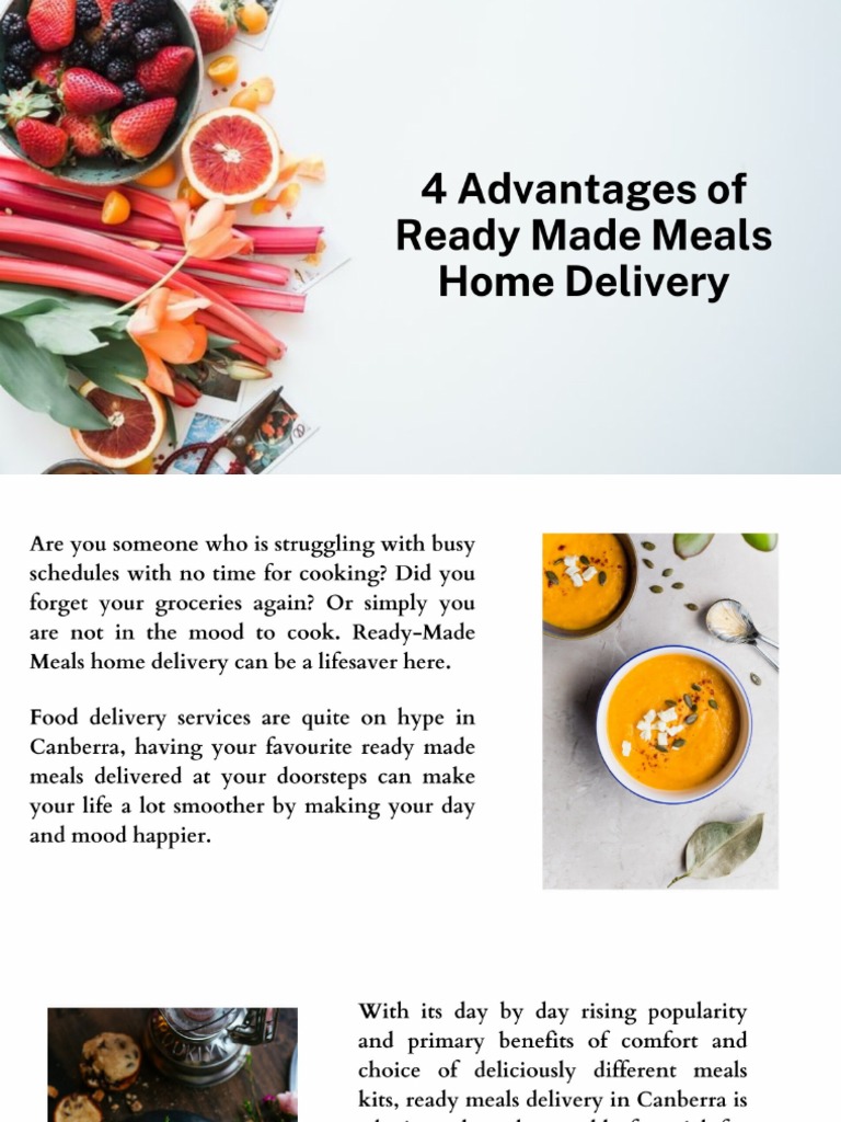 4 Advantages of Ready Made Meals Home Delivery.. PDF