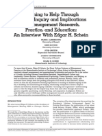 Learning To Help Through Humble Inquiry and Implications For Management Research, Practice, and Education: An Interview With Edgar H. Schein