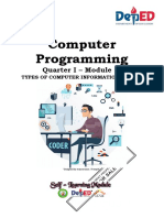 Computer Programming: Quarter I - Module 3
