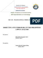 Dissecting Anti-Terror Bill in The Philippines: A Swot Analysis