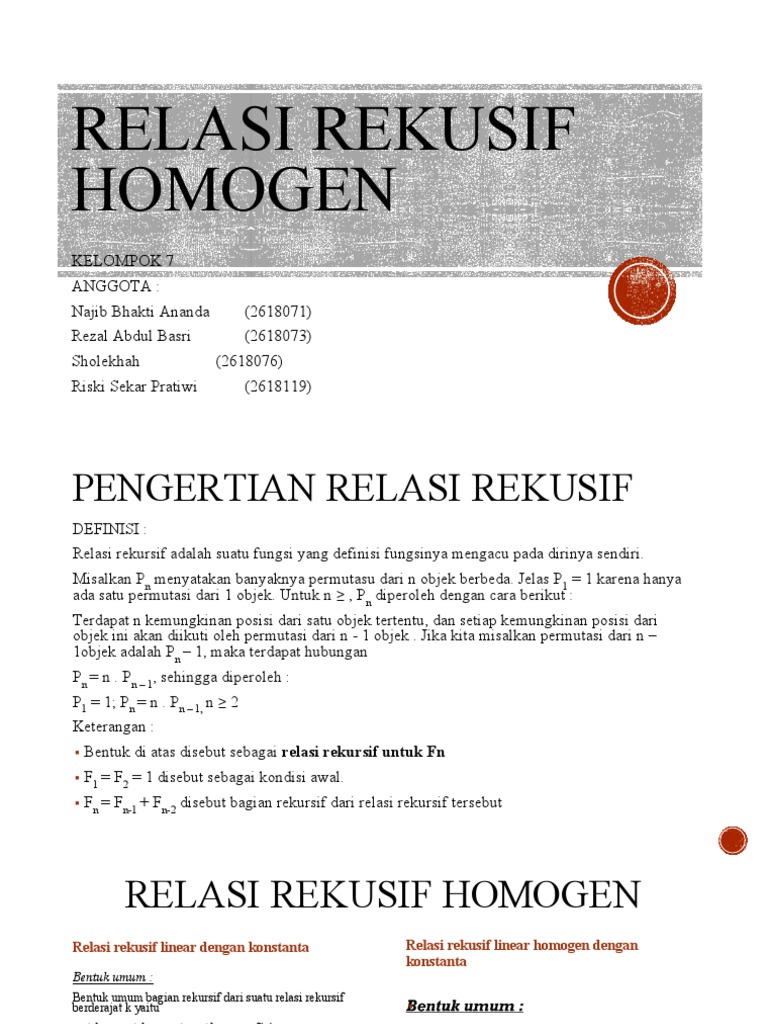 Relasi Rekursif dan Derangement | PDF