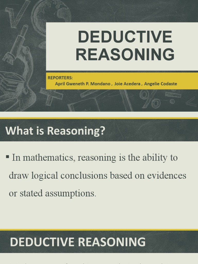 Deductive Reasoning | PDF | Deductive Reasoning | Reason