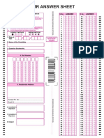 OMR Answer Sheet Instructions