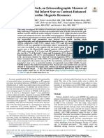 Myocardial Work, An Echocardiographic Measure of Post Myocardial Infarct Scar On Contrast-Enhanced Cardiac Magnetic Resonance