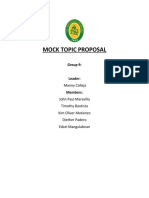 Mock Topic Proposal: Group 9