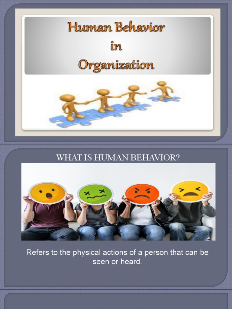 Understanding Human Behavior in Organizations | PDF | Self-Improvement ...