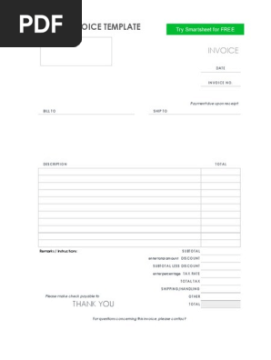 IC Basic Invoice Template 10768 PDF