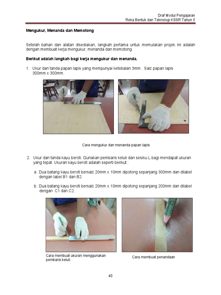 Mengukur, Menanda Dan Memotong | PDF