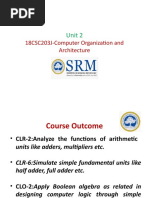 Unit 2: 18CSC203J-Computer Organization and Architecture