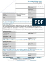 Student Enrolment Form