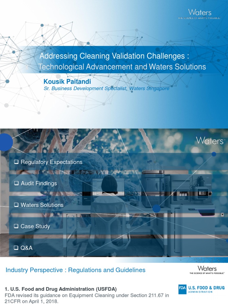 Addressing Cleaning Validation Challenges Waters Solutions PDF