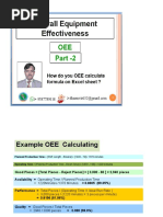 OEE Calculate Formula On Excel Sheet