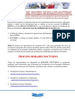 Instructivo Del Proceso de Horario Nocturno 2021-2022 Cii