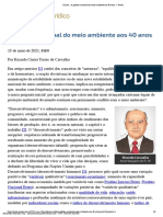 ConJur - A política nacional do meio ambiente aos 40 anos — Parte 2