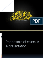 Importance of Colors in A Presentation