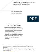 TOPIC:-Degradation of Organic Waste by Vermicomposting Technology