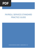 Payroll Services Standard Practice Guide: Michigan Technological University - Human Resources - 2017