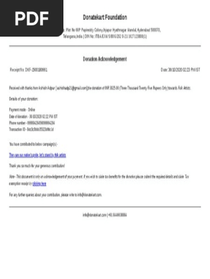 Donation Receipt