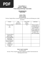 General Physics 1 Quarter 1 - Module 7 Work, Energy and Energy Conservation