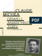 Orwell, Anarchiste Tory Suivi de a Propos de 1984 by Michéa, Jean-Claude