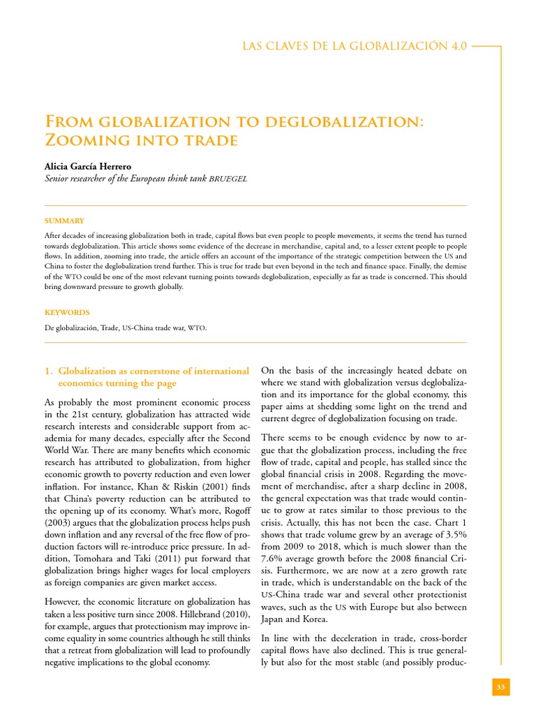 Globalization 4.0: Trends in Deglobalization | PDF | Globalization ...