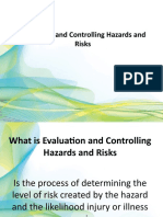 Evaluation and Controlling Hazards and Risks