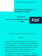 Inovarea Şi Transferul Tehnologic in Dezv Produs. Aspect Istoric