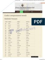 Codici Composizioni Tessili