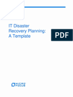 IT Disaster Recovery Planning: A Template