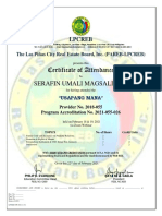 Certificate of Attendance: Serafin Umali Magsalin JR