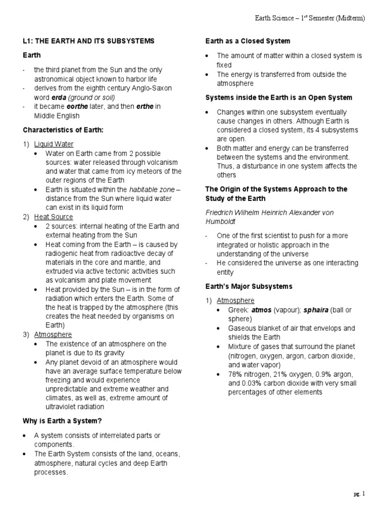 Earth Science Midterm Overview | PDF | Rock (Geology) | Solar Power