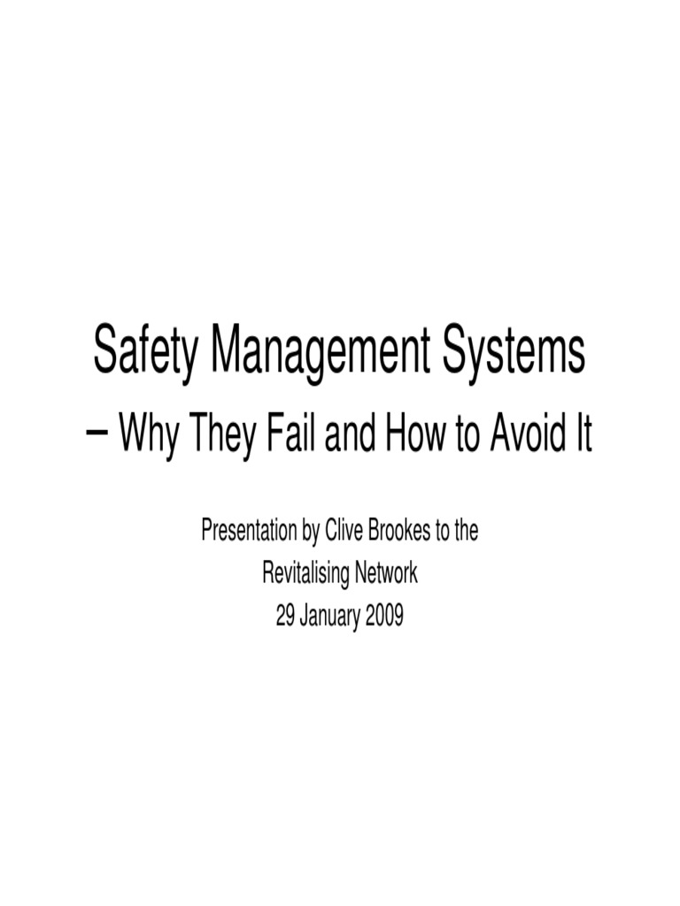 Preventing Safety Management System Failures | PDF
