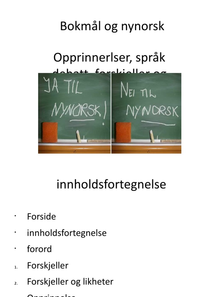 Bokmål Og Nynorsk | PDF