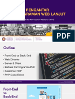 Pertemuan 1 - Pengantar Pemrograman Web Lanjut