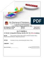 Sri Chaitanya IIT Academy provides concise JEE-Adv 2017 paper