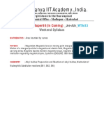 Sri Chaitanya IIT Academy Weekend Syllabus for Magnetism, Alkyl Halides, and Area Bounded by Curves