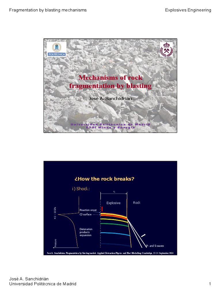 Blasting Mechanisms for Rock Fragmentation | PDF | Fracture | Strength ...