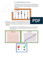 How to Fill in OMR Answer Sheet